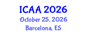 International Conference on Aeronautics and Aeroengineering (ICAA) October 25, 2026 - Barcelona, Spain International Conference on Aeronautics and Aeroengineering (ICAA) October 25, 2026 - Barcelona, Spain