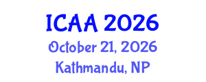 International Conference on Aeronautics and Aeroengineering (ICAA) October 21, 2026 - Kathmandu, Nepal International Conference on Aeronautics and Aeroengineering (ICAA) October 21, 2026 - Kathmandu, Nepal