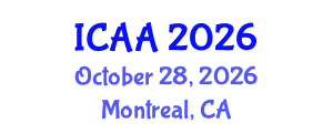 International Conference on Aeronautics and Aeroengineering (ICAA) October 28, 2026 - Montreal, Canada International Conference on Aeronautics and Aeroengineering (ICAA) October 28, 2026 - Montreal, Canada