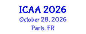 International Conference on Aeronautics and Aeroengineering (ICAA) October 28, 2026 - Paris, France International Conference on Aeronautics and Aeroengineering (ICAA) October 28, 2026 - Paris, France