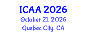 International Conference on Aeronautics and Aeroengineering (ICAA) October 21, 2026 - Quebec City, Canada International Conference on Aeronautics and Aeroengineering (ICAA) October 21, 2026 - Quebec City, Canada