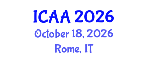 International Conference on Aeronautics and Aeroengineering (ICAA) October 18, 2026 - Rome, Italy International Conference on Aeronautics and Aeroengineering (ICAA) October 18, 2026 - Rome, Italy