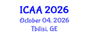 International Conference on Aeronautics and Aeroengineering (ICAA) October 04, 2026 - Tbilisi, Georgia International Conference on Aeronautics and Aeroengineering (ICAA) October 04, 2026 - Tbilisi, Georgia