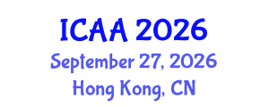 International Conference on Aeronautics and Aeroengineering (ICAA) September 27, 2026 - Hong Kong, China International Conference on Aeronautics and Aeroengineering (ICAA) September 27, 2026 - Hong Kong, China
