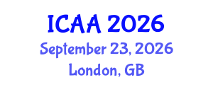 International Conference on Aeronautics and Aeroengineering (ICAA) September 23, 2026 - London, United Kingdom International Conference on Aeronautics and Aeroengineering (ICAA) September 23, 2026 - London, United Kingdom