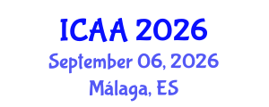 International Conference on Aeronautics and Aeroengineering (ICAA) September 06, 2026 - Málaga, Spain International Conference on Aeronautics and Aeroengineering (ICAA) September 06, 2026 - Málaga, Spain
