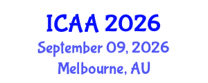 International Conference on Aeronautics and Aeroengineering (ICAA) September 09, 2026 - Melbourne, Australia International Conference on Aeronautics and Aeroengineering (ICAA) September 09, 2026 - Melbourne, Australia