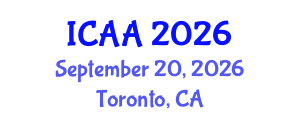 International Conference on Aeronautics and Aeroengineering (ICAA) September 20, 2026 - Toronto, Canada