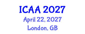 International Conference on Aeronautics and Aeroengineering (ICAA) April 22, 2027 - London, United Kingdom International Conference on Aeronautics and Aeroengineering (ICAA) April 22, 2027 - London, United Kingdom
