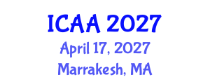 International Conference on Aeronautics and Aeroengineering (ICAA) April 17, 2027 - Marrakesh, Morocco International Conference on Aeronautics and Aeroengineering (ICAA) April 17, 2027 - Marrakesh, Morocco