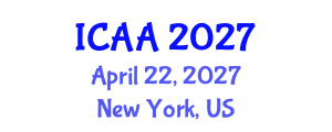 International Conference on Aeronautics and Aeroengineering (ICAA) April 22, 2027 - New York, United States International Conference on Aeronautics and Aeroengineering (ICAA) April 22, 2027 - New York, United States