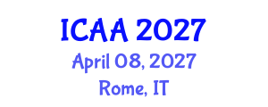 International Conference on Aeronautics and Aeroengineering (ICAA) April 08, 2027 - Rome, Italy International Conference on Aeronautics and Aeroengineering (ICAA) April 08, 2027 - Rome, Italy