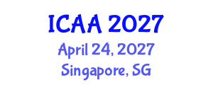 International Conference on Aeronautics and Aeroengineering (ICAA) April 24, 2027 - Singapore, Singapore International Conference on Aeronautics and Aeroengineering (ICAA) April 24, 2027 - Singapore, Singapore