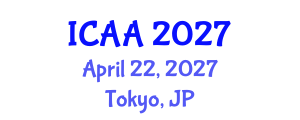 International Conference on Aeronautics and Aeroengineering (ICAA) April 22, 2027 - Tokyo, Japan International Conference on Aeronautics and Aeroengineering (ICAA) April 22, 2027 - Tokyo, Japan