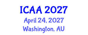 International Conference on Aeronautics and Aeroengineering (ICAA) April 24, 2027 - Washington, Australia International Conference on Aeronautics and Aeroengineering (ICAA) April 24, 2027 - Washington, Australia