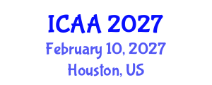 International Conference on Aeronautics and Aeroengineering (ICAA) February 10, 2027 - Houston, United States International Conference on Aeronautics and Aeroengineering (ICAA) February 10, 2027 - Houston, United States