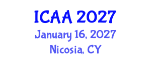 International Conference on Aeronautics and Aeroengineering (ICAA) January 16, 2027 - Nicosia, Cyprus International Conference on Aeronautics and Aeroengineering (ICAA) January 16, 2027 - Nicosia, Cyprus