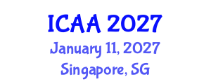 International Conference on Aeronautics and Aeroengineering (ICAA) January 11, 2027 - Singapore, Singapore International Conference on Aeronautics and Aeroengineering (ICAA) January 11, 2027 - Singapore, Singapore