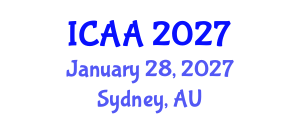 International Conference on Aeronautics and Aeroengineering (ICAA) January 28, 2027 - Sydney, Australia International Conference on Aeronautics and Aeroengineering (ICAA) January 28, 2027 - Sydney, Australia