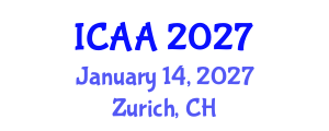 International Conference on Aeronautics and Aeroengineering (ICAA) January 14, 2027 - Zurich, Switzerland International Conference on Aeronautics and Aeroengineering (ICAA) January 14, 2027 - Zurich, Switzerland
