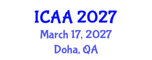 International Conference on Aeronautics and Aeroengineering (ICAA) March 17, 2027 - Doha, Qatar International Conference on Aeronautics and Aeroengineering (ICAA) March 17, 2027 - Doha, Qatar