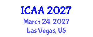 International Conference on Aeronautics and Aeroengineering (ICAA) March 24, 2027 - Las Vegas, United States International Conference on Aeronautics and Aeroengineering (ICAA) March 24, 2027 - Las Vegas, United States