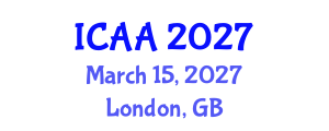 International Conference on Aeronautics and Aeroengineering (ICAA) March 15, 2027 - London, United Kingdom International Conference on Aeronautics and Aeroengineering (ICAA) March 15, 2027 - London, United Kingdom