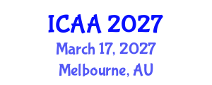 International Conference on Aeronautics and Aeroengineering (ICAA) March 17, 2027 - Melbourne, Australia International Conference on Aeronautics and Aeroengineering (ICAA) March 17, 2027 - Melbourne, Australia