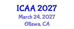International Conference on Aeronautics and Aeroengineering (ICAA) March 24, 2027 - Ottawa, Canada International Conference on Aeronautics and Aeroengineering (ICAA) March 24, 2027 - Ottawa, Canada
