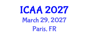 International Conference on Aeronautics and Aeroengineering (ICAA) March 29, 2027 - Paris, France International Conference on Aeronautics and Aeroengineering (ICAA) March 29, 2027 - Paris, France