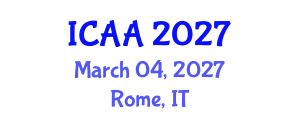 International Conference on Aeronautics and Aeroengineering (ICAA) March 04, 2027 - Rome, Italy International Conference on Aeronautics and Aeroengineering (ICAA) March 04, 2027 - Rome, Italy
