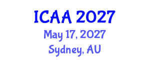 International Conference on Aeronautics and Aeroengineering (ICAA) May 17, 2027 - Sydney, Australia International Conference on Aeronautics and Aeroengineering (ICAA) May 17, 2027 - Sydney, Australia