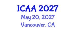 International Conference on Aeronautics and Aeroengineering (ICAA) May 20, 2027 - Vancouver, Canada International Conference on Aeronautics and Aeroengineering (ICAA) May 20, 2027 - Vancouver, Canada