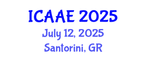 International Conference on Aeronautics and Aerospace Engineering (ICAAE) July 12, 2025 - Santorini, Greece