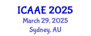 International Conference on Aeronautics and Aerospace Engineering (ICAAE) March 29, 2025 - Sydney, Australia