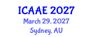 International Conference on Aeronautics and Aerospace Engineering (ICAAE) March 29, 2027 - Sydney, Australia
