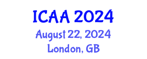 International Conference on Aeronautics and Astronautics (ICAA) August 22, 2024 - London, United Kingdom