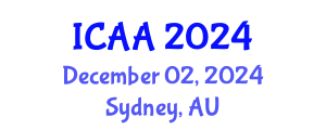 International Conference on Aeronautics and Astronautics (ICAA) December 02, 2024 - Sydney, Australia