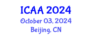 International Conference on Aeronautics and Astronautics (ICAA) October 03, 2024 - Beijing, China