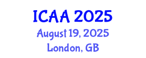 International Conference on Aeronautics and Astronautics (ICAA) August 19, 2025 - London, United Kingdom