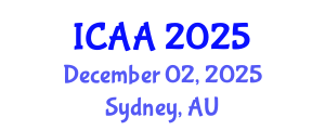 International Conference on Aeronautics and Astronautics (ICAA) December 02, 2025 - Sydney, Australia