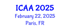International Conference on Aeronautics and Astronautics (ICAA) February 22, 2025 - Paris, France