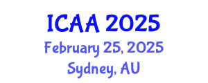 International Conference on Aeronautics and Astronautics (ICAA) February 25, 2025 - Sydney, Australia