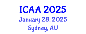International Conference on Aeronautics and Astronautics (ICAA) January 28, 2025 - Sydney, Australia