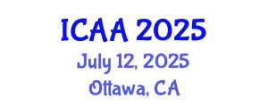 International Conference on Aeronautics and Astronautics (ICAA) July 12, 2025 - Ottawa, Canada