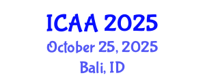 International Conference on Aeronautics and Astronautics (ICAA) October 25, 2025 - Bali, Indonesia
