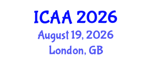 International Conference on Aeronautics and Astronautics (ICAA) August 19, 2026 - London, United Kingdom