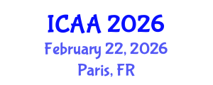 International Conference on Aeronautics and Astronautics (ICAA) February 22, 2026 - Paris, France