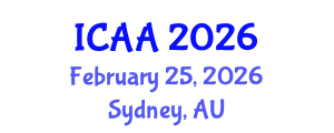 International Conference on Aeronautics and Astronautics (ICAA) February 25, 2026 - Sydney, Australia
