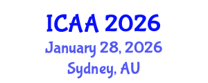 International Conference on Aeronautics and Astronautics (ICAA) January 28, 2026 - Sydney, Australia